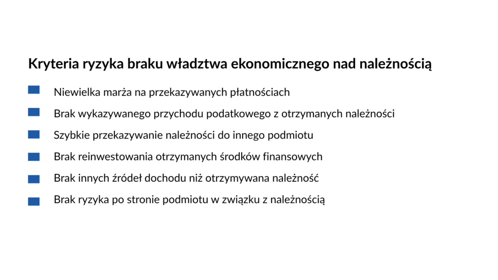 Finansowanie dłużne transakcji M&A - podatek u źródła. Kryteria ryzyka braku władztwa ekonomicznego.